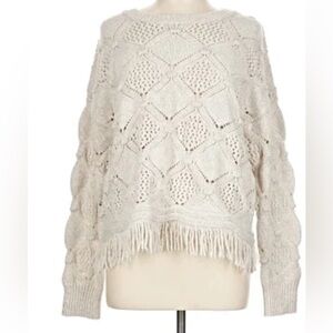 Frye Women's Cream Knit Boho Sweater